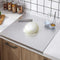 Silver Stainless Steel Chopping Board 80x50cm - Non-Slip Pastry Worktop Protector