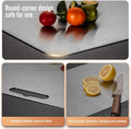Double-Sided Titanium Cutting Board in Silver, 34x23cm