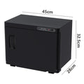 23L Black Hot Towel Warmer UV Sterilizer Disinfection Cabinet for Salon and Spa