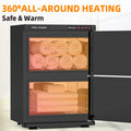 White 32L Black Hot Towel Warmer UV Sterilizer Cabinet for Salon and Home Use