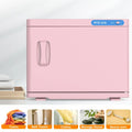 Pink 23L Hot Towel Warmer Cabinet with UV Sterilizer for Salon and Home Use