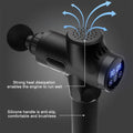 Deep Tissue Massage Gun Black with 10 Interchangeable Heads and 30 Adjustable Speeds