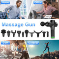 Deep Tissue Massage Gun Black with 10 Interchangeable Heads and 30 Adjustable Speeds