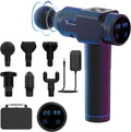 Deep Tissue Percussion Massage Gun in Black with 6 Heads and 20 Adjustable Speeds