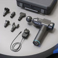 Deep Tissue Percussion Massage Gun in Black with 6 Heads and 20 Adjustable Speeds