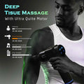 Deep Tissue Percussion Massage Gun in Black with 6 Heads and 20 Adjustable Speeds