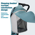 Lightweight Compact Baby Stroller Pram in Blue, Easy Fold for Travel, Dimensions 66x49x97cm