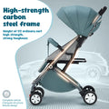 Lightweight Compact Baby Stroller Pram in Blue, Easy Fold for Travel, Dimensions 66x49x97cm