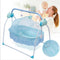 Auto-Swing Electric Baby Crib Cradle in Blue with Bluetooth and Lullabies