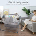 Auto-Swing Electric Baby Crib Cradle in Blue with Bluetooth and Lullabies