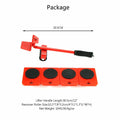 Heavy Furniture Moving Lifter Roller Tool Set with Sliders - Red