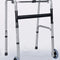 Adjustable Folding Walker Frame with Wheels, Silver Aluminium, 75-92CM Height