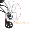 Portable Foldable Manual Wheelchair in Blue - Lightweight Travel Design for Easy Transport