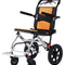 Portable Foldable Manual Wheelchair in Orange - Lightweight Travel Design, 100kg Capacity