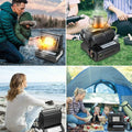Portable Butane Gas Heater in Black for Camping, Hiking, and Outdoor Use - Red