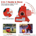 Portable Butane Gas Heater in Black for Camping, Hiking, and Outdoor Use - Red