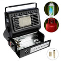 Portable Butane Gas Heater in Black for Camping, Hiking, and Outdoor Use - Red