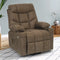 Electric Massage Recliner Chair in Brown with Heated Vibration and Lift Function, 108x100x85cm