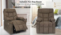 Electric Massage Recliner Chair in Brown with Heated Vibration and Lift Function, 108x100x85cm
