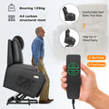 Brown Electric Massage Recliner Chair in Black with Heating and Vibration, 108x100x85cm