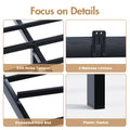 Double Black LED Bed Frame with 2 Storage Drawers and Charging Station