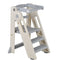 Foldable Kids Step Stool Kitchen Helper Tower in Grey, Adjustable Height, 55x55x79cm