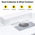 LED Manicure Table with Dust Collector and Charging Station in White