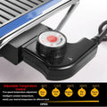 2000W Electric Teppanyaki Grill Non-Stick Hot Plate Smokeless Black 48x28cm