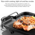 2000W Electric Teppanyaki Grill Non-Stick Hot Plate Smokeless Black 48x28cm