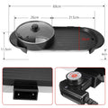 Electric 2 in 1 Black BBQ Grill and Hot Pot with Non-Stick Surface, 1360W, 69x26x11.5cm