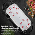 Electric 2 in 1 Black BBQ Grill and Hot Pot with Non-Stick Surface, 1360W, 69x26x11.5cm