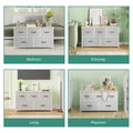 Black Chest of 5 Drawers Storage Cabinet Dresser Unit for Living Room or Bedroom