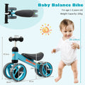 Baby Balance Bike for Toddlers 1-2 Years, Blue, 47x20x37.5cm, 4 Wheels