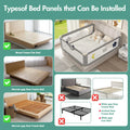 Adjustable Grey Baby Bed Rail Guard for Toddler Cot - 180x200cm