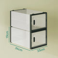 12-Piece Stackable Shoe Storage Box Organiser in Transparent and Black, 36x25x19cm