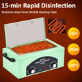 High Temperature Black Nail Tool Sterilizer Dry Heat Disinfection Cabinet 33x19x15cm