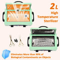 High Temperature Black Nail Tool Sterilizer Dry Heat Disinfection Cabinet 33x19x15cm