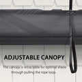 2.7 x 4 M Grey Outdoor Retractable Pergola for Patio