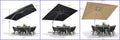 Grey 3m x 4m Cantilever Outdoor Umbrella with 360-Degree Rotation