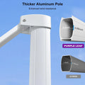 Grey 3m x 4m Cantilever Outdoor Umbrella with 360-Degree Rotation
