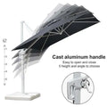 Grey 3m x 4m Cantilever Outdoor Umbrella with 360-Degree Rotation