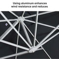 Grey 3m x 4m Cantilever Outdoor Umbrella with 360-Degree Rotation