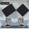 Anti-Slip Silicone Induction Cooktop Mat, 25x25cm, Heat Resistant, Black