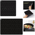 Anti-Slip Silicone Induction Cooktop Mat, 25x25cm, Heat Resistant, Black