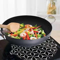 Anti-Slip Silicone Induction Cooktop Mat, 25x25cm, Heat Resistant, Black