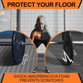 Brown Interlocking Heavy Duty EVA Foam Gym Flooring Mats - 60x60cm - 24 Tiles