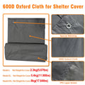 Heavy Duty Large Black Metal Walk-In Chicken Run Coop with Cover, 276x207x300cm