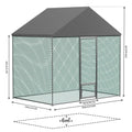 Extra Large Black Chicken Coop Cage Run Rabbit Hutch Walk-In Hen Enclosure 300x200x270cm