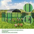 Extra Large Black Chicken Coop Cage Run Rabbit Hutch Walk-In Hen Enclosure 300x200x270cm