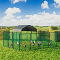 Extra Large Green Chicken Coop Cage Run Rabbit Hutch Walk In Hen Enclosure 300x400x270cm